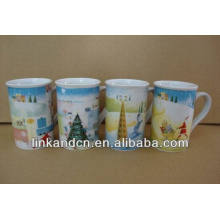 Haonai 11oz bulk lovely winter full decal ceramic coffee mugs
